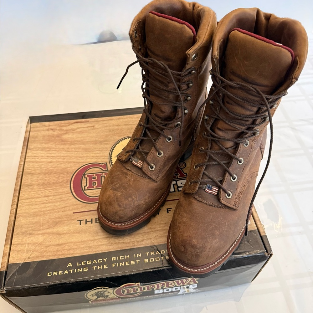 Exclusive Chippewa Men’s Waterproof Boots w/ American Flag